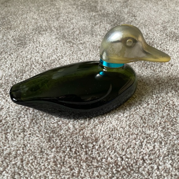 Vintage Avon Mallard Duck Decanter Glass cologne bottle - Picture 2 of 3